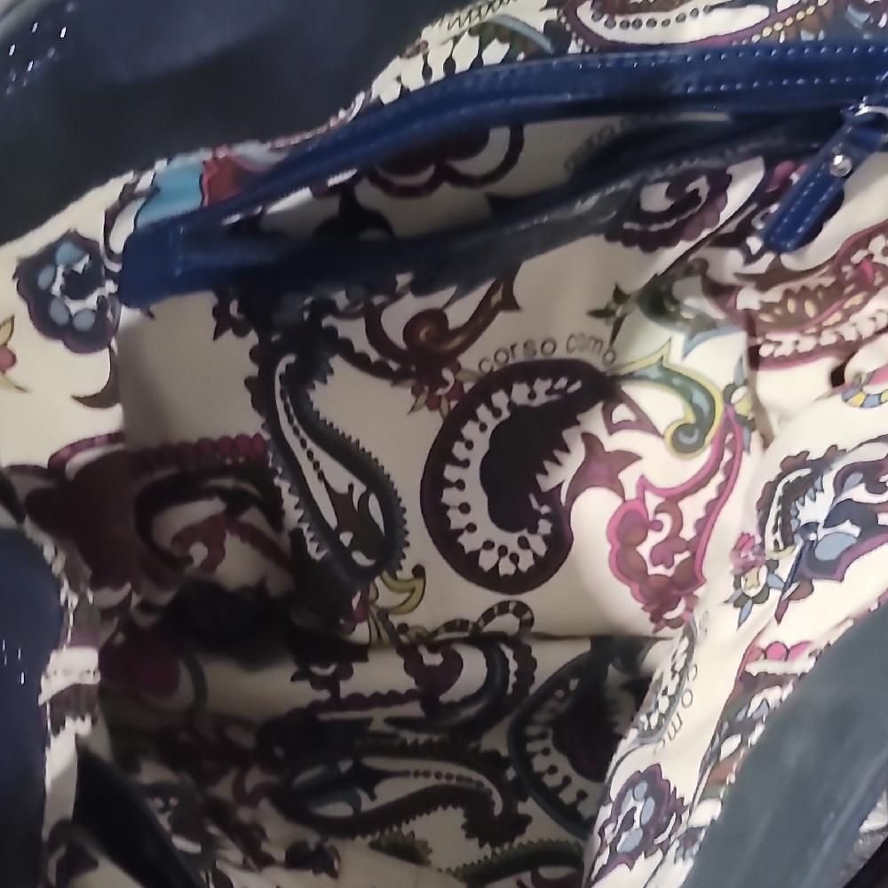 Corso Como Metallic Purple and Brown Tote - Picture 7 of 8